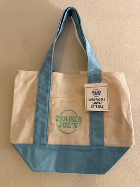 Trader Joe's Mini Pastel Canvas Tote